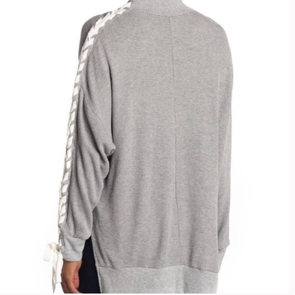 Free People Snow Drift Lace up Tunic Sweater XS - Picture 8 of 9